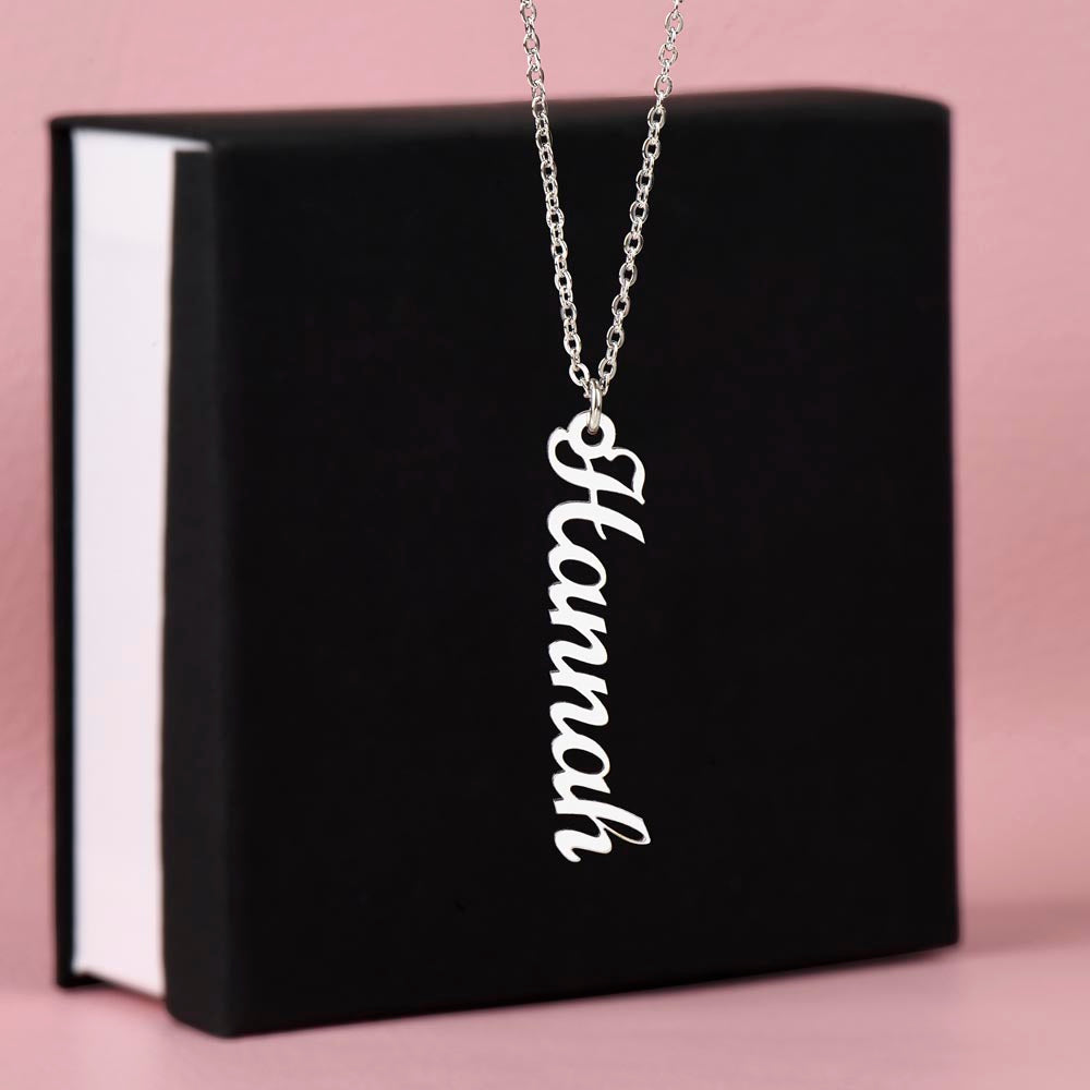 Script Mt Vertical Name Necklace