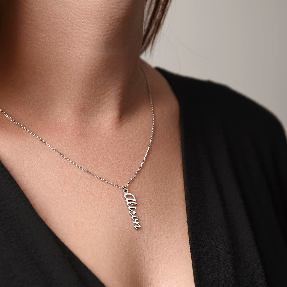 Script Mt Vertical Name Necklace