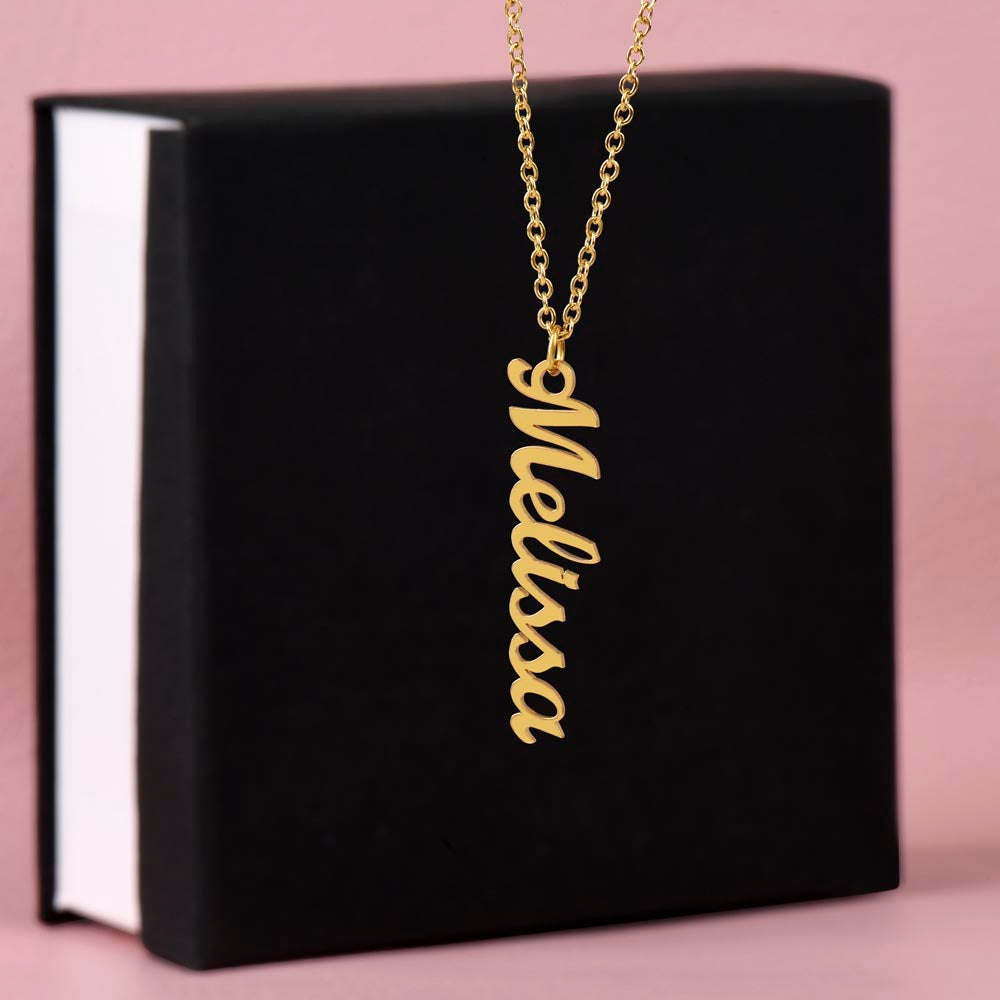 Script Mt Vertical Name Necklace
