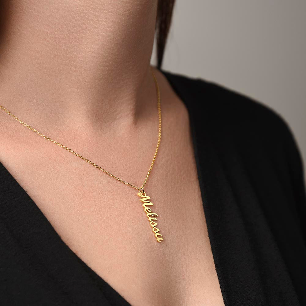 Script Mt Vertical Name Necklace