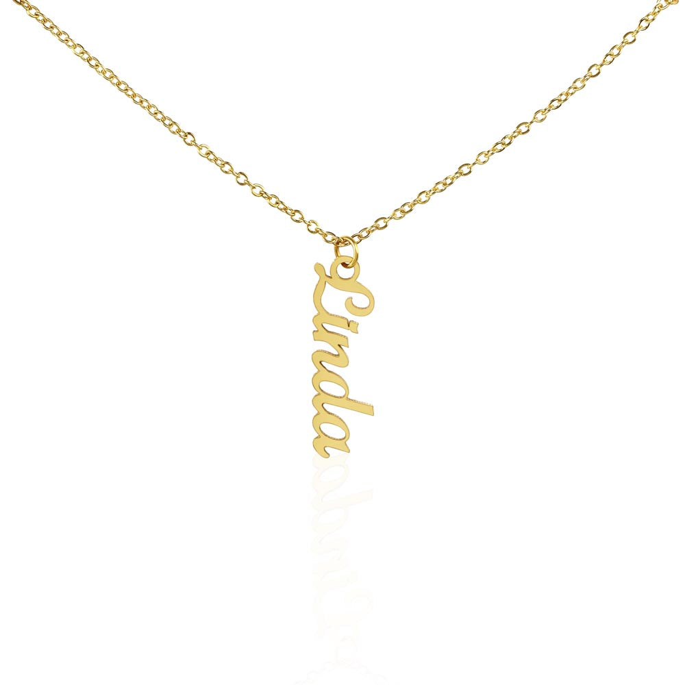 Script Mt Vertical Name Necklace
