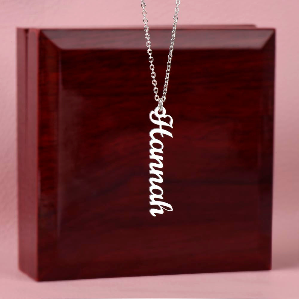 Script Mt Vertical Name Necklace