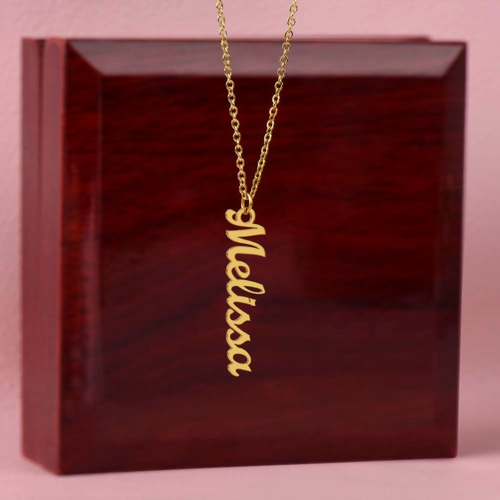Script Mt Vertical Name Necklace
