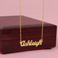 Script Mt Name Necklace