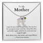 Engraved Baby Feet Necklace with Birthstone (To My Mother 1)
