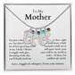 Engraved Baby Feet Necklace with Birthstone (To My Mother 2)