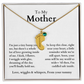 Engraved Baby Feet Necklace with Birthstone (To My Mother 2)