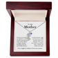 Engraved Baby Feet Necklace with Birthstone (To My Mother 2)