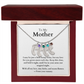 Engraved Baby Feet Necklace with Birthstone (To My Mother 1)